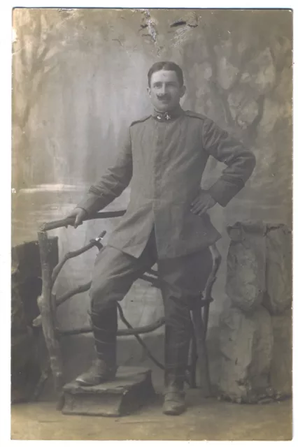 Foto Ritratto Militare Caporale Maggiore Artiglieria Cavallo - 1916 Milano