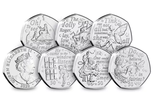 2020 Peter Pan Part 2/II 50p Coins (Full Set) (Uncirculated)