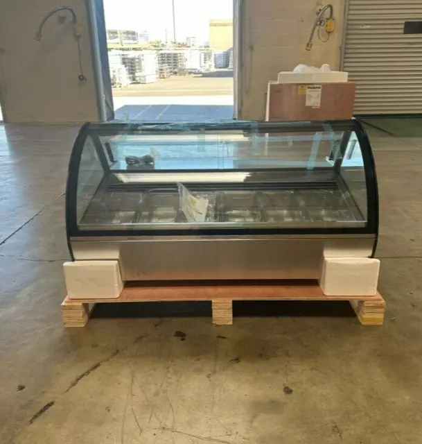 NEW 6 Pan Counter Top Gelato Ice Cream Freezer Display Cases Chest Freezer NSF