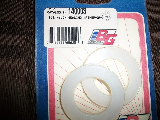 Barry Grant -12 Nylon Sealing Washer 2 Pack # 140003 Circle Track Drag Racing