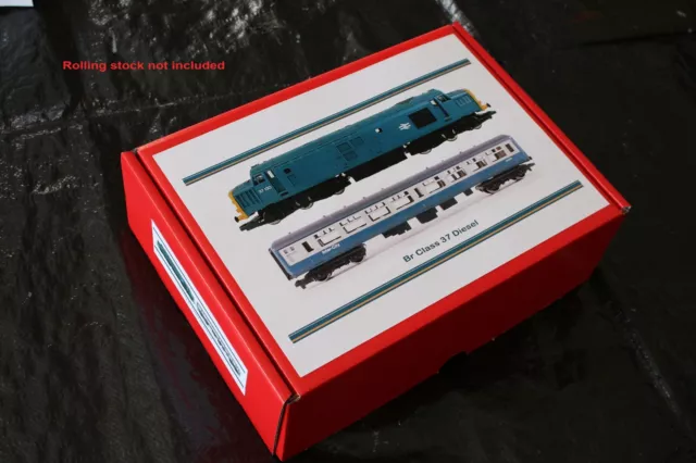 STORAGE BOX FOR HORNBY CLASS 37 DIESEL LOCO AND COACHES BR BLUE LIVER -Acid Free