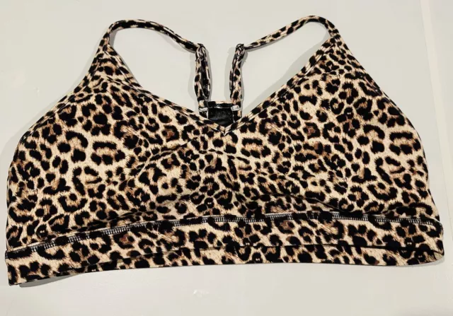 Zyia Active Womens Leopard Sports Bra Racerback XXL