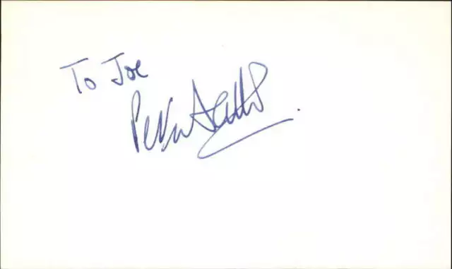 Peter Sallis 2017 Actor Wallace & Gromit Signed 3" x 5" Index Card