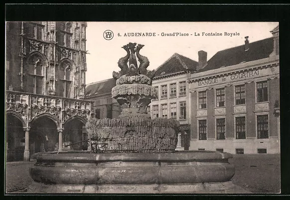 CPA Audenarde, Grand´Place, La Fontaine Royale
