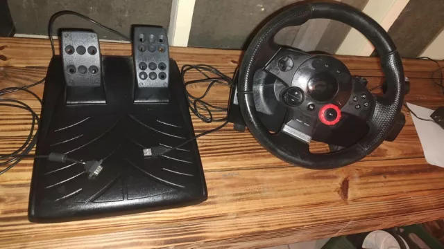 LOGITECH DRIVING FORCE Pro GT E-UJ11 Steering Wheel Shifter & Pedals PC PS2  PS3 $65.00 - PicClick