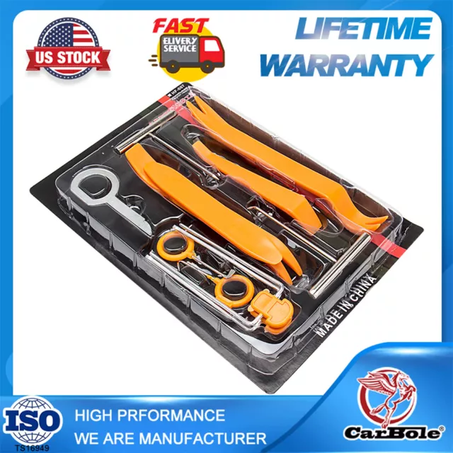 12 pack Car Trim Removal Tools Kit Auto Door Panel Dash Radio Body Clip Open Pry