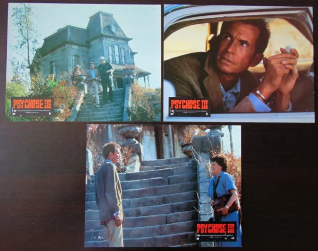 Psychose 3 *3 Photos Lobby Cards *France *21x28cm *8"10" 1986