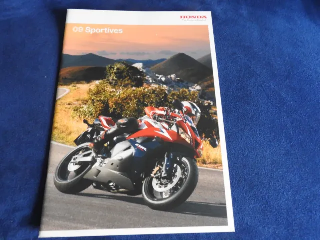 catalogue brochure moto gamme honda sportives 2009