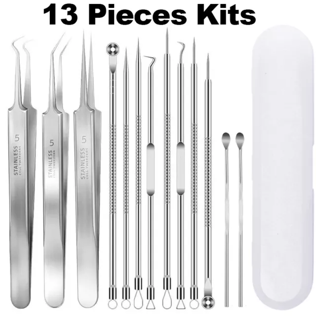 Acne Needle Kit Blackhead Remover Pimple Blemish Comedone Extractor Tweezer Tool