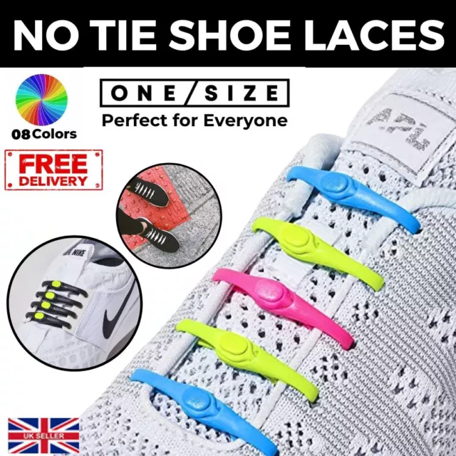 Shoe Laces Silicone Elastic No Tie Easy Rubber Adult Shoelaces Women Men Boots