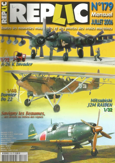 Replic N°179 A-26 K Invader / Dornier Do 22 / Mitsubishi J2M Raiden