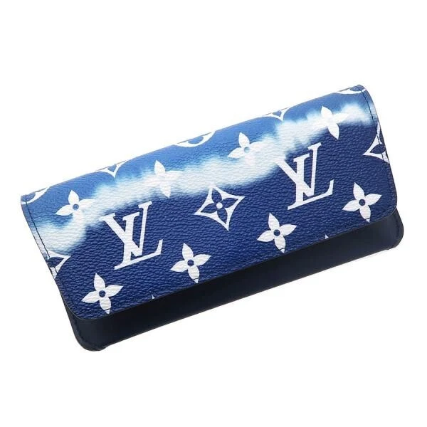 LOUIS VUITTON GI0474 LV Escal Glasses Eyeglass Case Blue Ex++