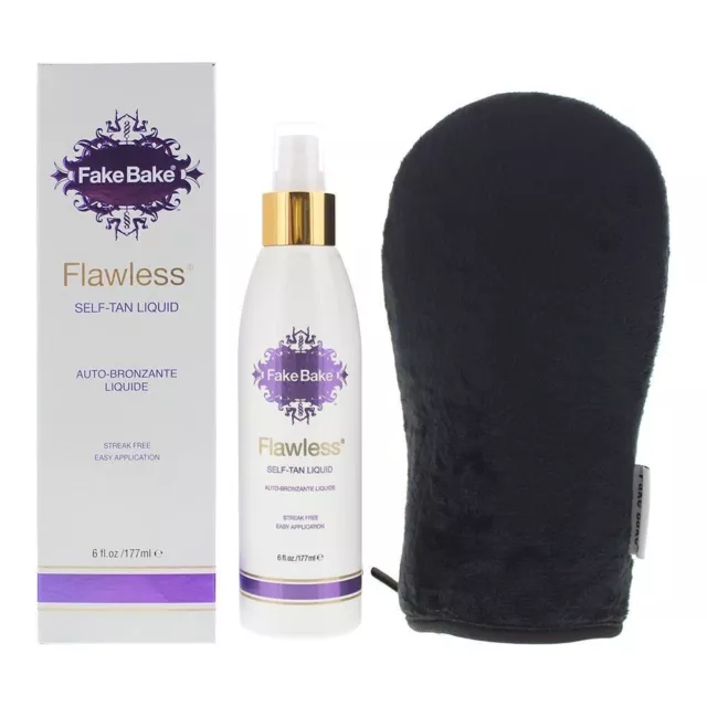 Fake Bake Flawless Self-Tan Liquid 177ml and Application Mitt      M1