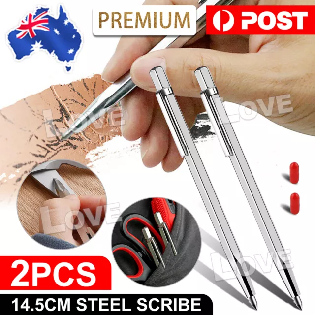 Metal Scribe Tool 4Pcs Premium Aluminium Tungsten Carbide Tip Scriber  Etching