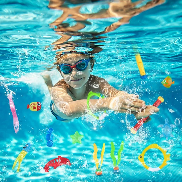 Jeux Piscine Enfant, 24Pcs Jouets de Plongée Jouet Piscine Jeu Piscine Jeux Piscine Enfant, 24Pcs Jouets de Plongée Jouet Piscine Jeu Piscine