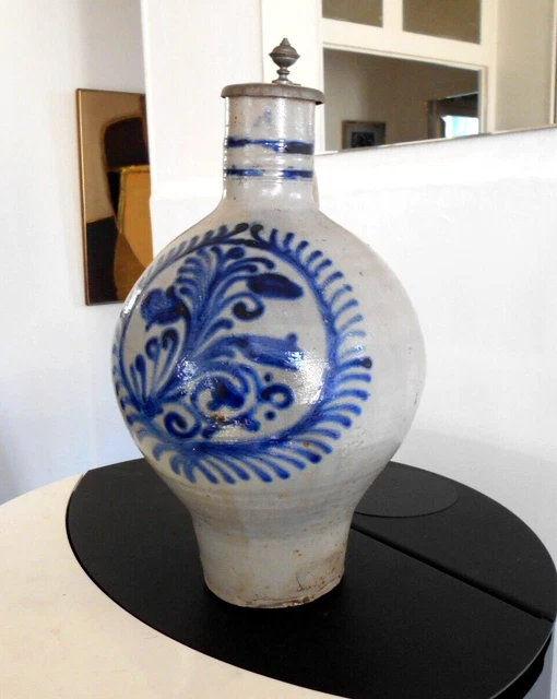 Ancien grand pichet en grès d'Alsace   40 cm