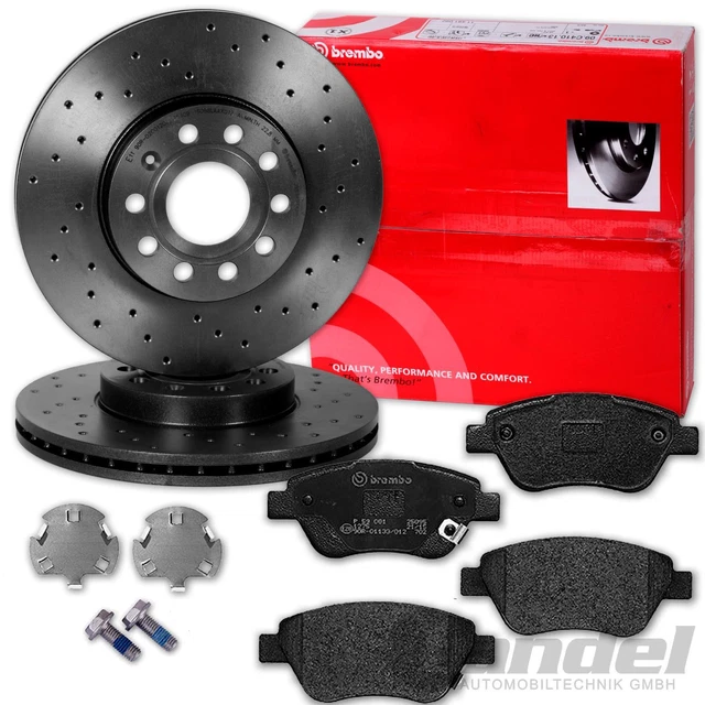 DISCHI FRENO SPORTIVI FORATI BREMBO 257mm + PASTIGLIE ANTERIORI adatti per OPEL ADAM