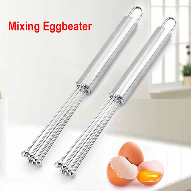 Drink Whisk Mixer Egg Beater Stainless Steel Egg Beaters Cooking Foamer Mixe.KF