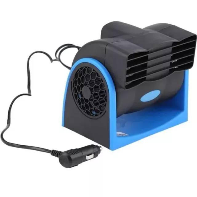 Climatiseur Mini 12 V Voiture Vitesse Réglable Avec Fil allume cigare Bleu Noir