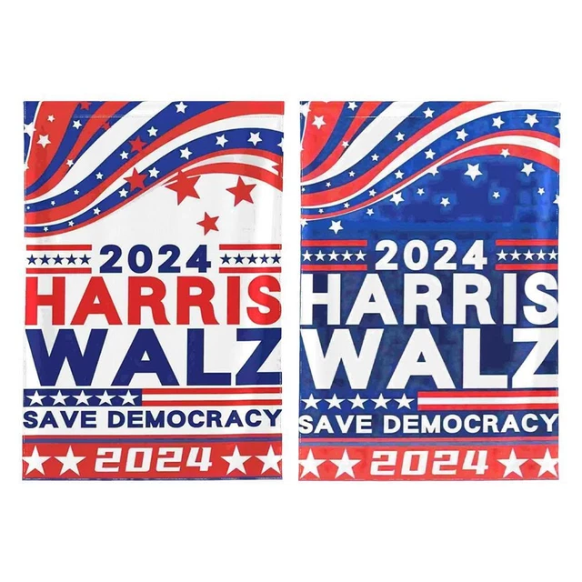 KAMALA HARRIS WALZ 2024 Flag Harris Waltz 2024 Yard Sign Double Sided η ...