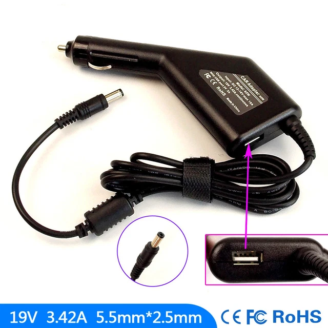 LAPTOP DC ADAPTER Car Charger USB Power for Toshiba Satellite C845