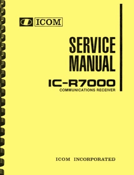 ICOM IC-R7000 ICR7000 Communication Receiver SERVICE MANUAL EUR 17,14 ...