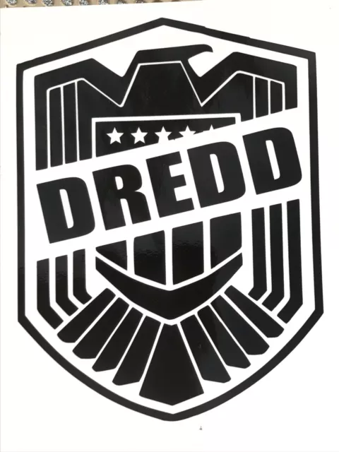 Judge Dredd Badge In Bronze /Black Car/Van/Motorbike /Laptop Vinyl Decal Sticker 3