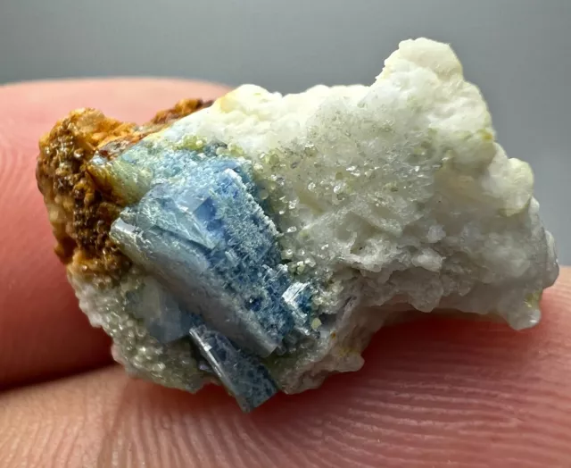 12 CT Ultra Rare, Top Blue Caesium-Rich Alkali Beryl Crystals on Matrix @ AFG