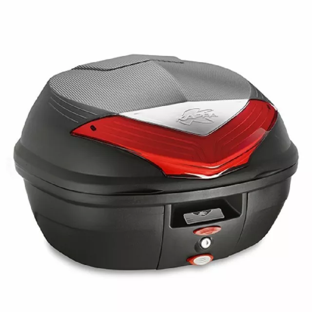 K355N - Kappa MONOLOCK Top-case 35 ltr. black with red reflectors