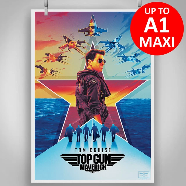 TOP GUN MAVERICK movie poster A1 A2 A3 glossy wall art, Tom Cruise £