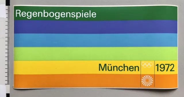 Original Aufkleber XX. Olympische Spiele 1972 München Entwurf Otl Aicher Sticker