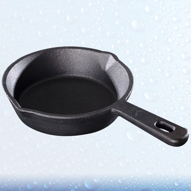 1 pieza sartén de hierro sin recubrimiento suelo plano antiadherente wok-portátil sartén
