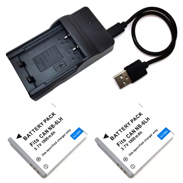 Battery Pack / USB Charger For Canon PowerShot S90 S95 S120 S200 SD770 IS NB-6L
