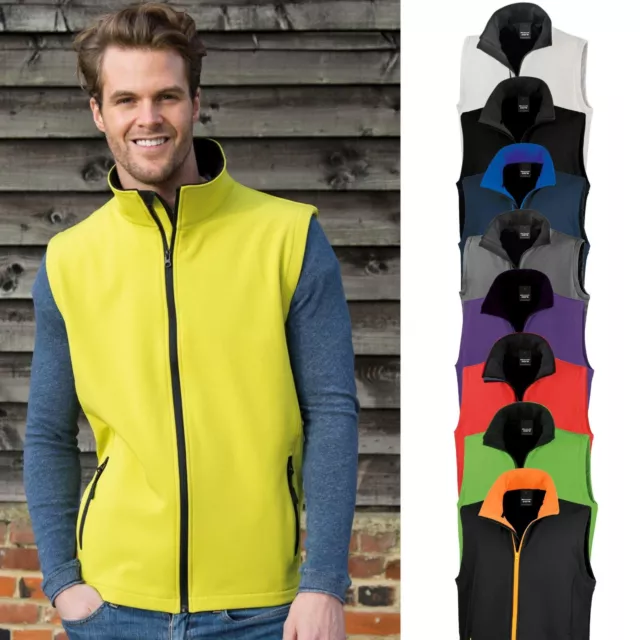 Herren Softshellweste Softshell Weste Wasserabweisend winddicht Übergröße S-4XL