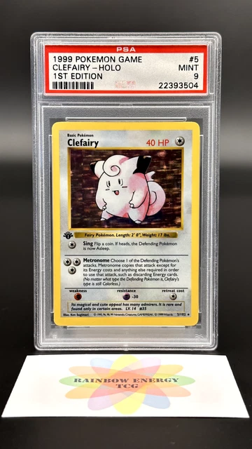 Clefairy 05/102 Shadowless 1st Edition Base Set 1999 PSA 9 Pokemon ENG