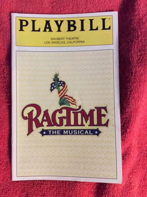 Playbill Ragtime The Musical Shubert Theatre Los Angeles California