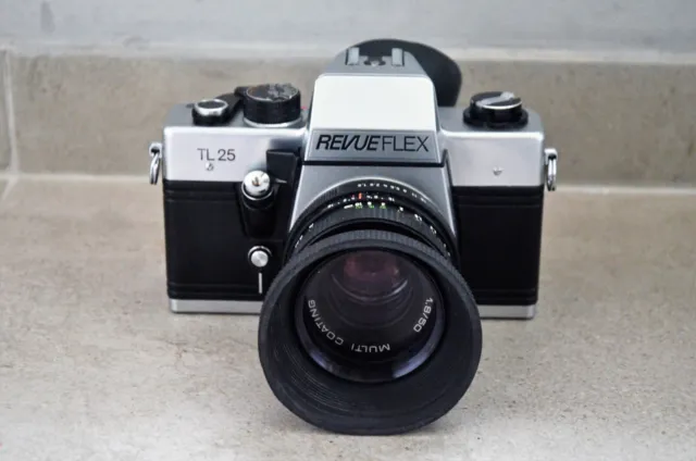 Analoge Spiegelreflexkamera REVUE Revueflex TL25 mit 50mm f/1,8 Lens (1164)