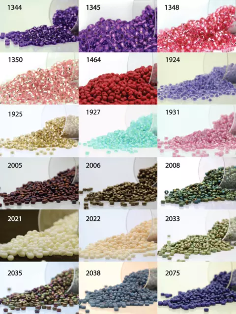 Miyuki Round Rocailles 11/0 Seed Beads - 40grs Bag Various colors - PS40