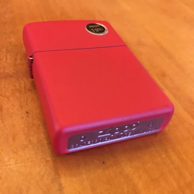 Genuine Zippo classic red matte windproof Lighter CASE ONLY No Insert/Box 3