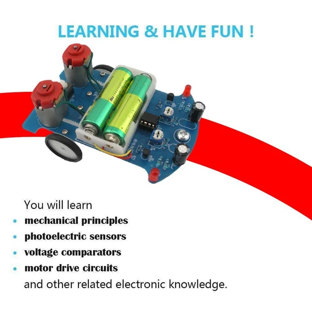 Practice Soldering Learning Electronics Smart Car Soldering Kits DIY T8F7