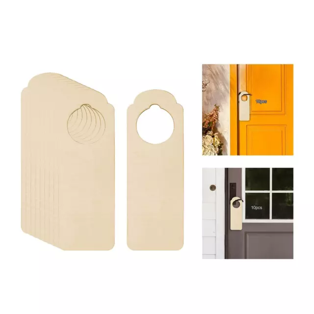 10Pcs Door Handle Hangers Blank Door Signs Restaurant DIY