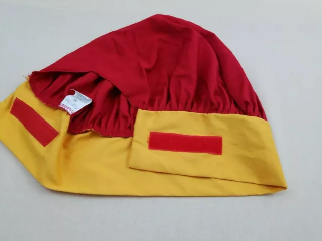 Taste of Italy Chef's Hat Uniform Cap Restaurant Bistro Red & Yellow Adjustable 3