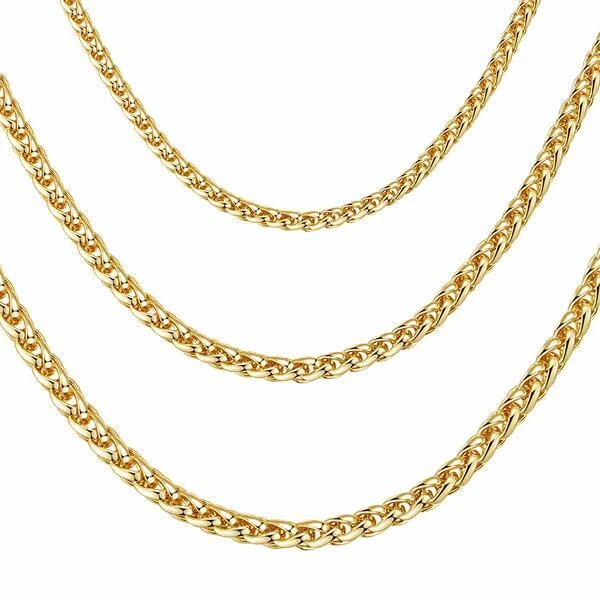 Collier Chaîne Or Jaune 18 Carats "queue De Souris" - Longueur 50 Cm - Taille 5 - Unisexe - Neuf Avec étiquettes