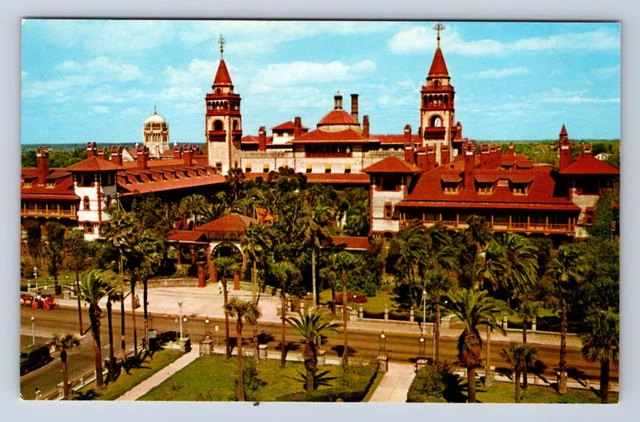 Vintage Fabulous Ponce De Leon Hotel St Augustine, Fl ~ Aerial View Postcard Ca
