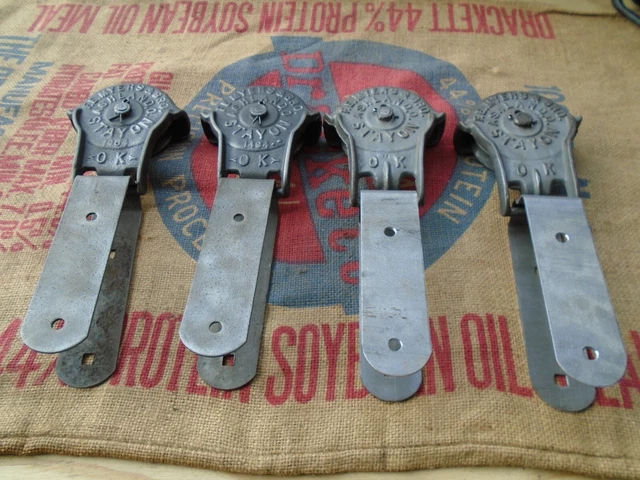 Antique/Primitive Original Barn Door Rollers F.e Myers Ashland Ohio Restored