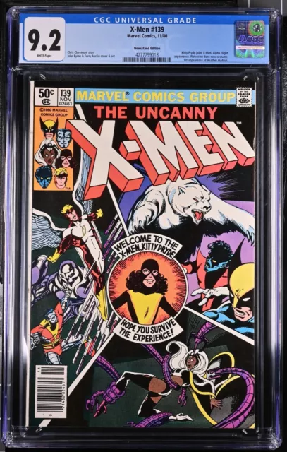 Uncanny X-Men #139 Marvel 1980 CGC 9.2 WP - Kitty Pryde joins X-Men! NEWSSTAND!