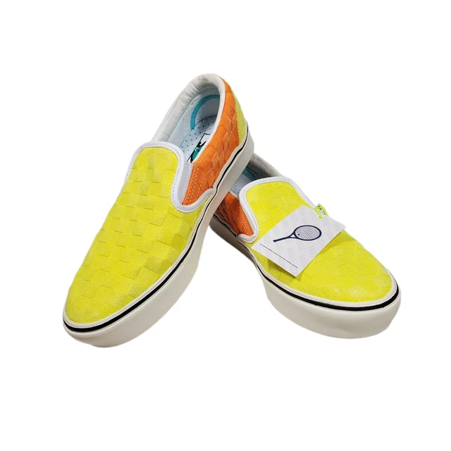NWOB Vans Penn Tennis Ball Slip On Shoes Sneakers M 7.5/ W 9 Neon Yellow Orange
