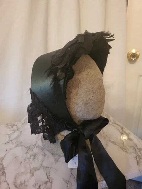 Woman's Victorian Bonnet Costume Civil War New Cottage Hat Headwear 1860s