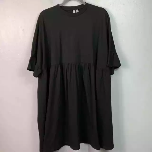NWT ASOS Womens Maternity Black Ruffle Sleeve Dress Size 12