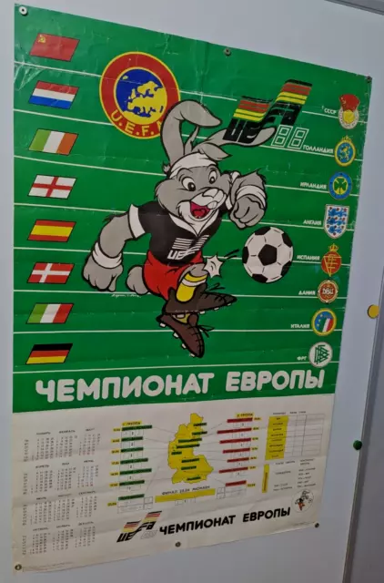 UEFA Euro 1988 soviet Poster / West Germany / Final Soviet Union 0–2 Netherlands